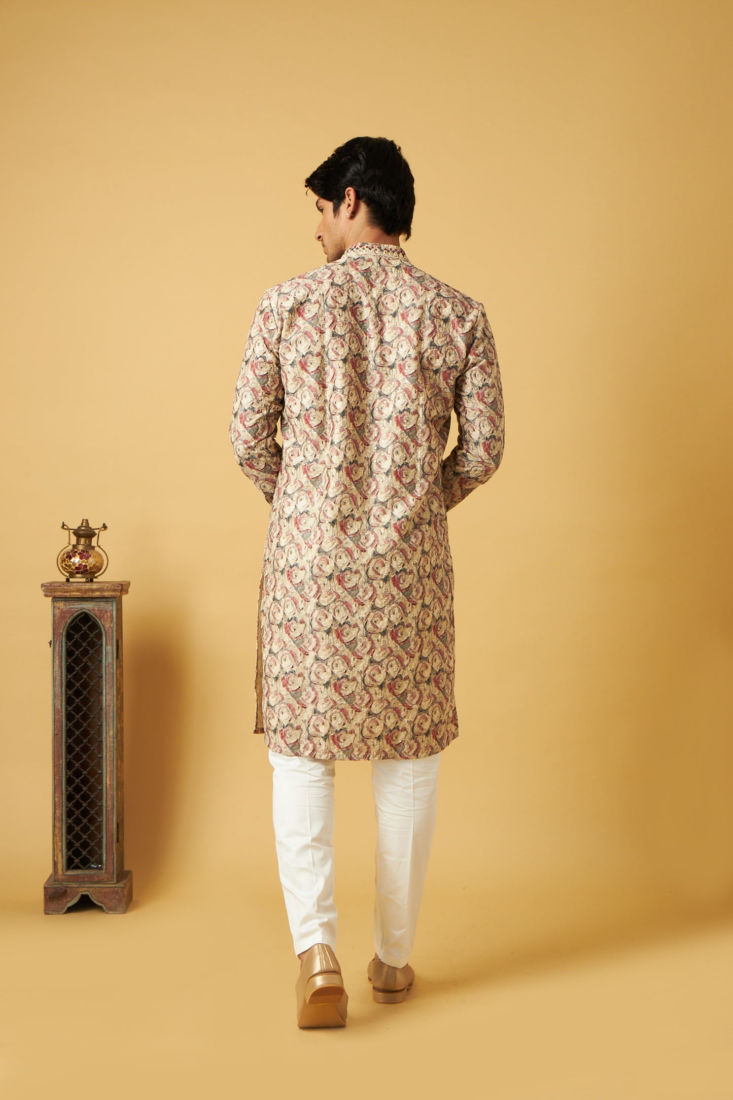 Multi-colored With Mirror Work Kurta Set