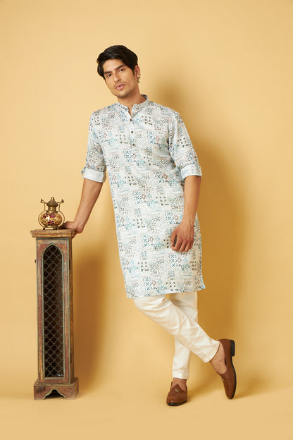 Elegant White Kurta Set