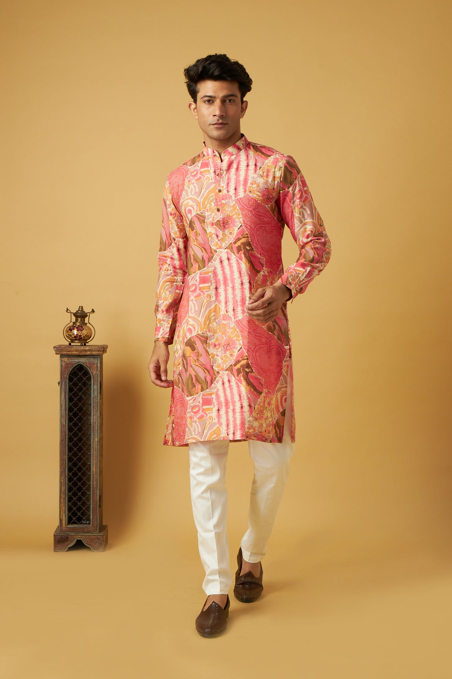 Pink Designer Floral Print for Men