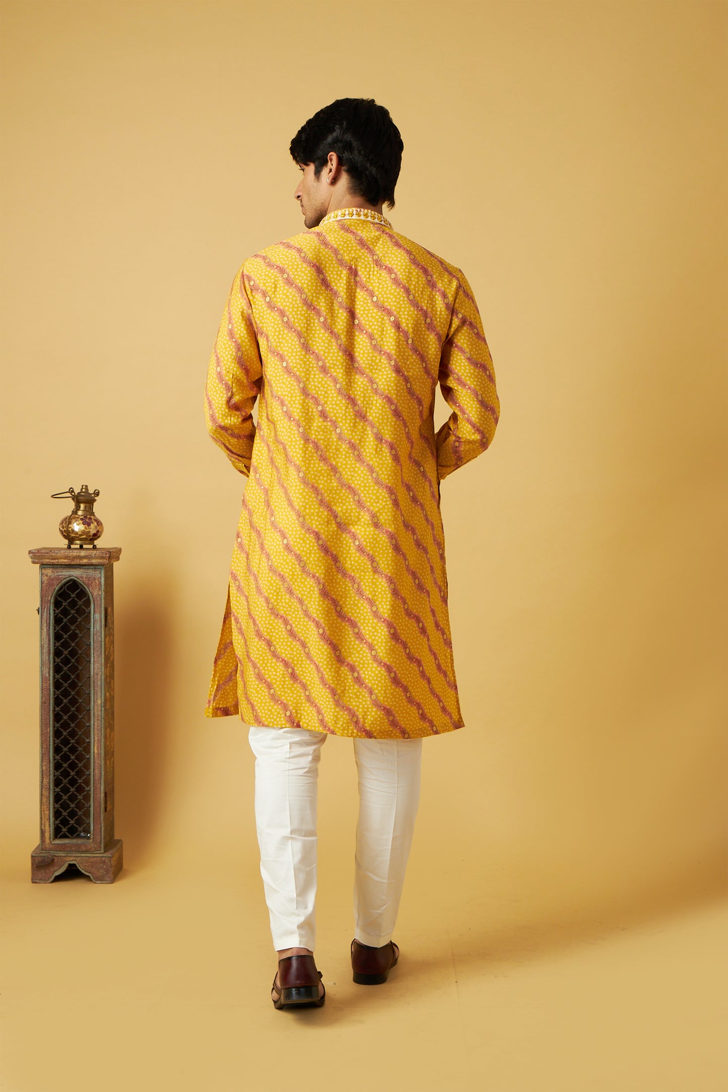 Yellow Bandhani Kurta set