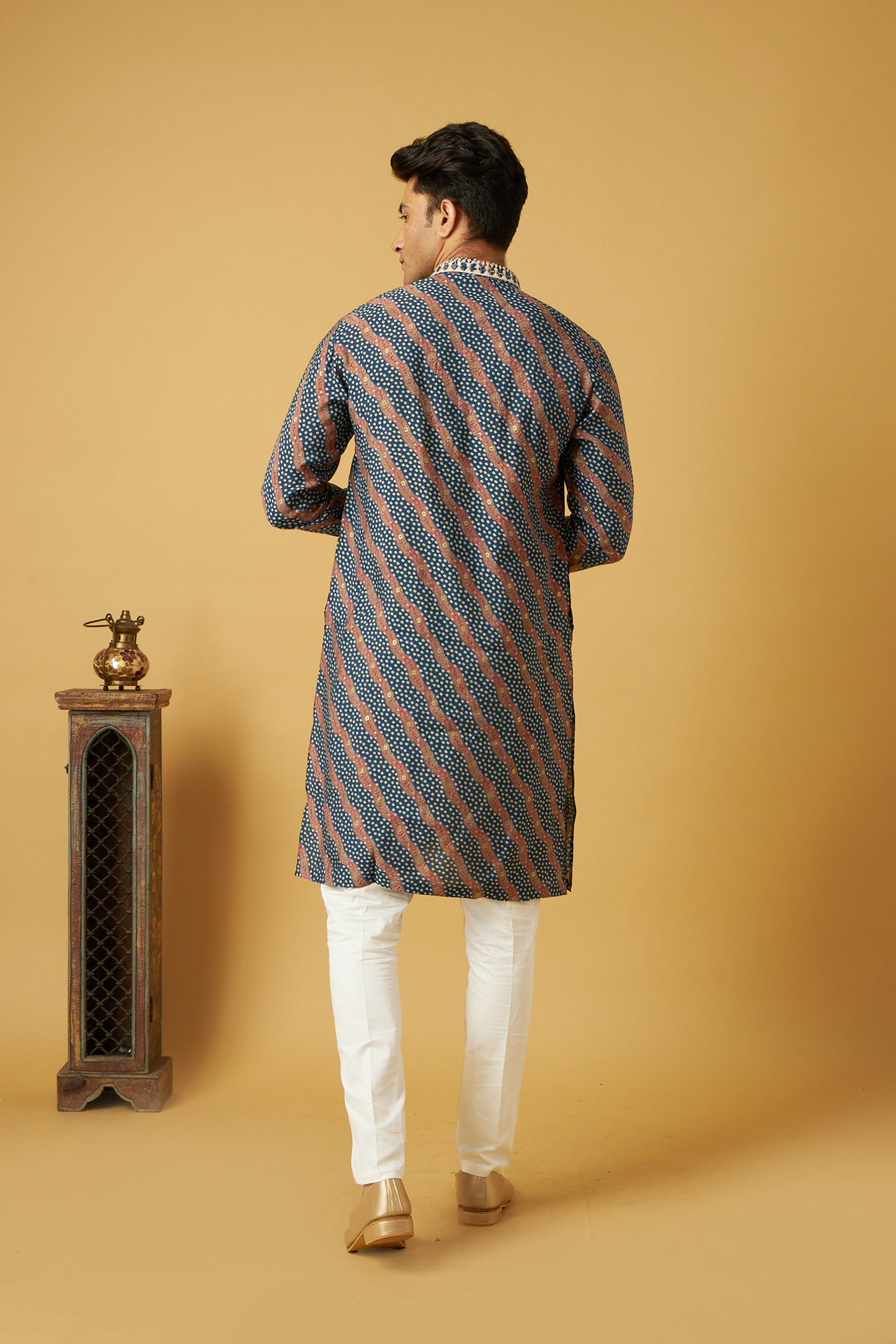 Blue Bandhani Kurta set