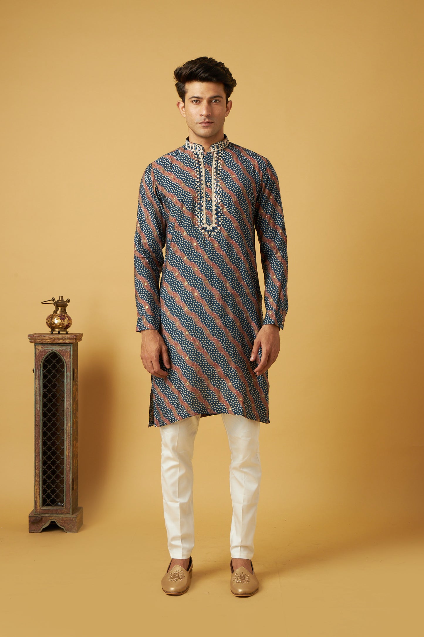 Blue Bandhani Kurta set