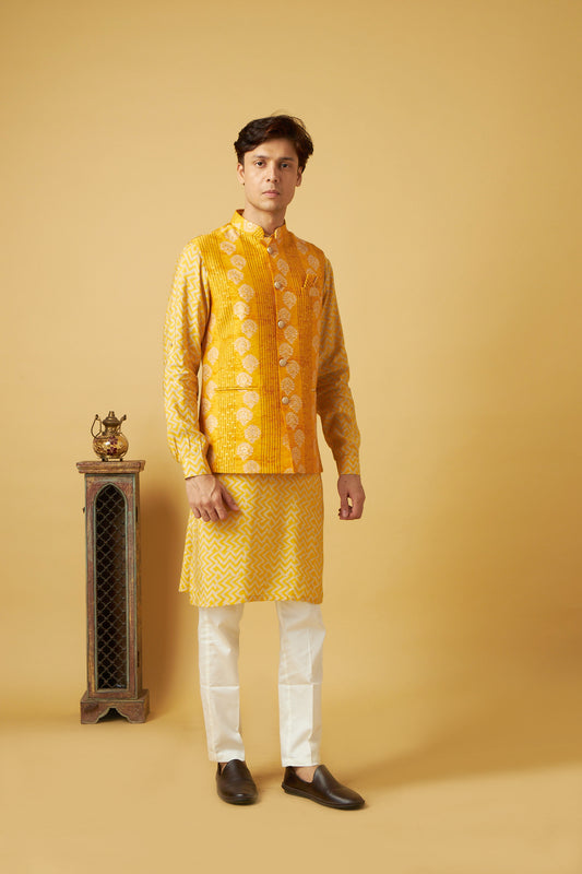 Classic Yellow Jacket Kurta